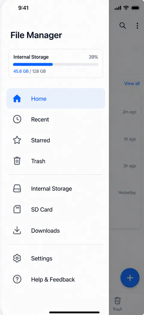 Fileora Privacy screen